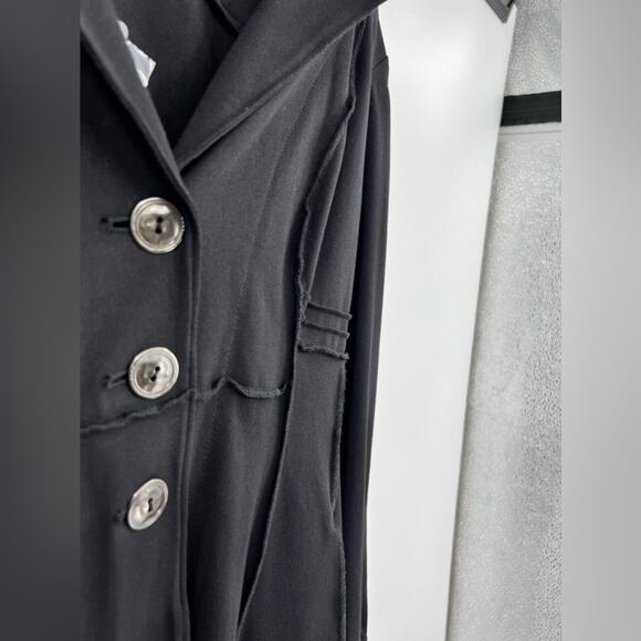 🆕 NWT Nic+Zoe Three Button Seamed Riding Jacket Blazer Petite Black Onyx PP - Picture 14 of 15